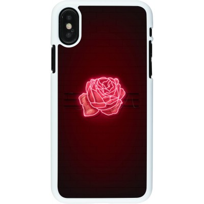 Coque iPhone X / Xs - Plastique blanc Spring 23 neon rose