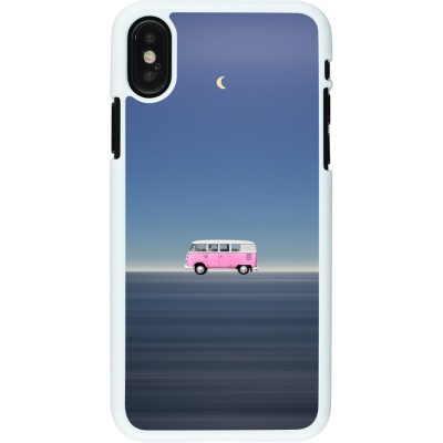 Coque iPhone X / Xs - Plastique blanc Spring 23 pink bus