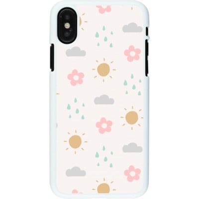 Coque iPhone X / Xs - Plastique blanc Spring 23 weather