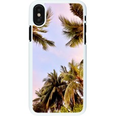 Coque iPhone X / Xs - Plastique blanc Summer 2023 palm tree vibe