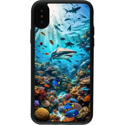 Coque iPhone X / Xs - Silicone rigide noir Bora Bora Mer et Merveilles