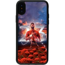 Coque iPhone X / Xs - Silicone rigide noir Djokovic 23 Grand Slam