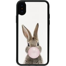 Coque iPhone X / Xs - Silicone rigide noir Easter 2023 bubble gum bunny