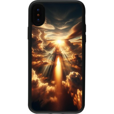 Coque iPhone X / Xs - Silicone rigide noir Lueur Céleste Zenith