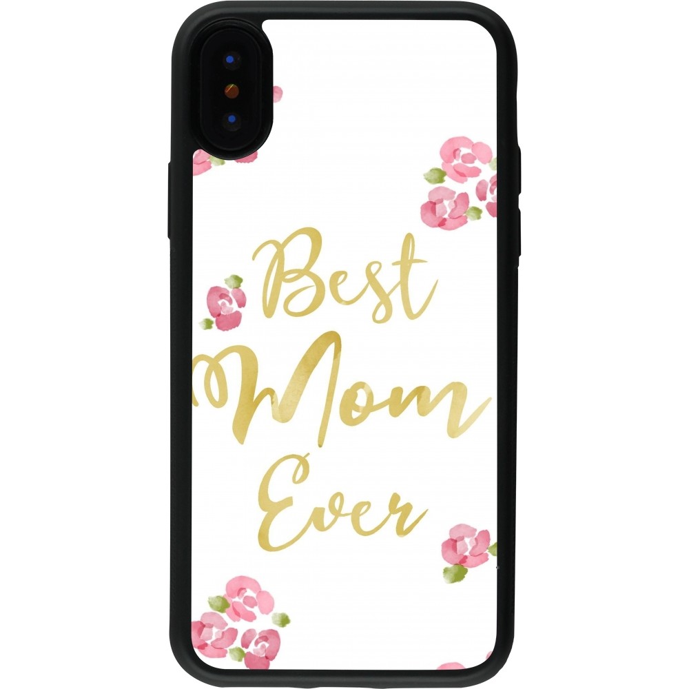 Coque iPhone X / Xs - Silicone rigide noir Mom 2024 best Mom ever