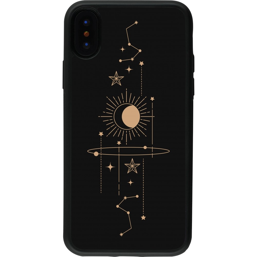 Coque iPhone X / Xs - Silicone rigide noir Spring 23 astro