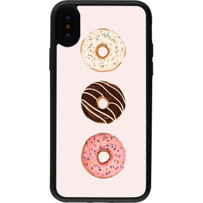 Coque iPhone X / Xs - Silicone rigide noir Spring 23 donuts