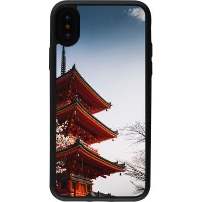 Coque iPhone X / Xs - Silicone rigide noir Spring 23 Japan