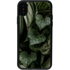 Coque iPhone X / Xs - Silicone rigide noir Spring 23 fresh plants