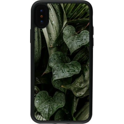 Coque iPhone X / Xs - Silicone rigide noir Spring 23 fresh plants