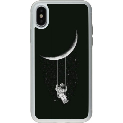 Coque iPhone X / Xs - Silicone rigide transparent Astro balançoire