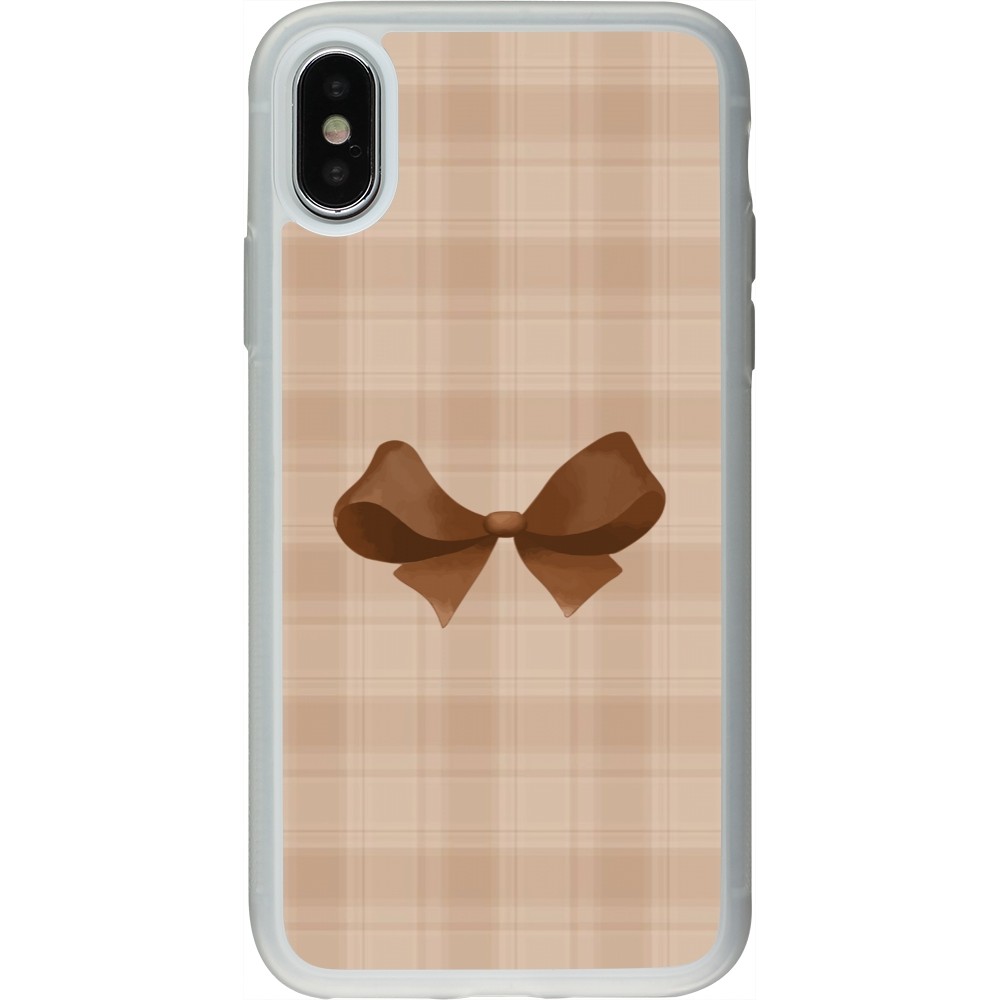 Coque iPhone X / Xs - Silicone rigide transparent Autumn 2024 bow