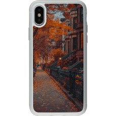 Coque iPhone X / Xs - Silicone rigide transparent Autumn 2024 city