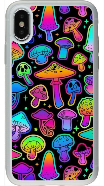 Coque iPhone X / Xs - Silicone rigide transparent Autumn 2024 magic mushrooms