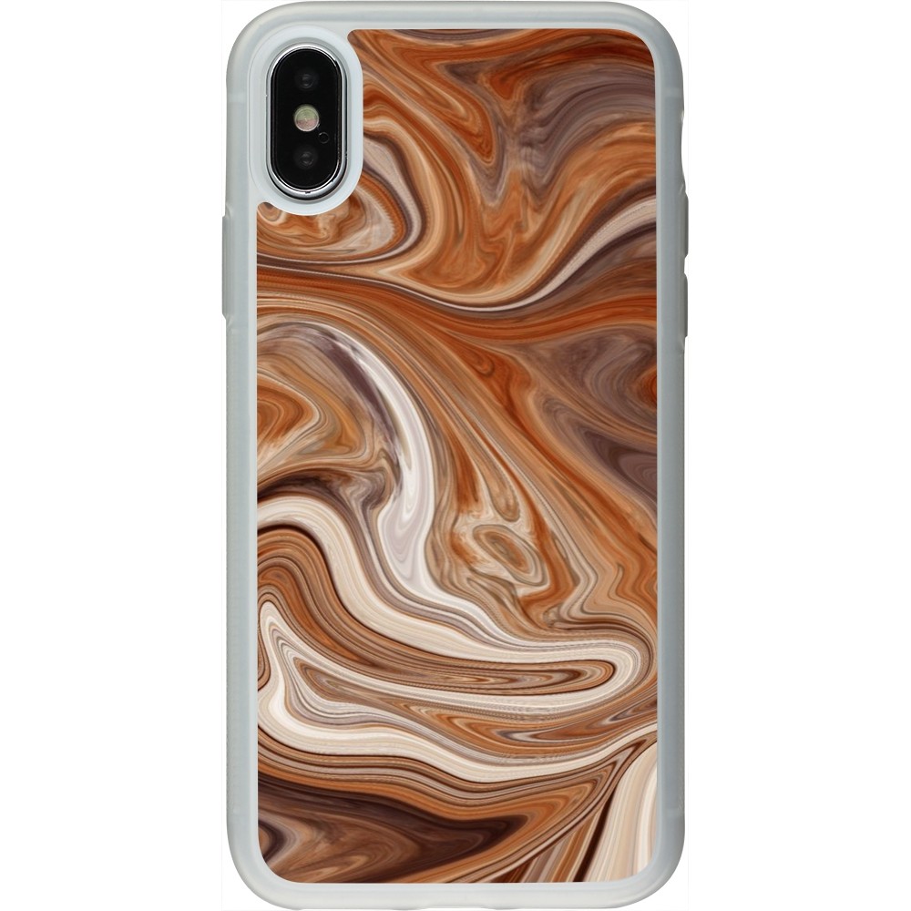 Coque iPhone X / Xs - Silicone rigide transparent Autumn 2024 marbe