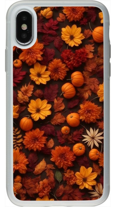 Coque iPhone X / Xs - Silicone rigide transparent Autumn 2024 potpourri