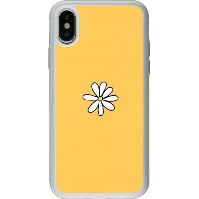 Coque iPhone X / Xs - Silicone rigide transparent Easter 2023 daisy