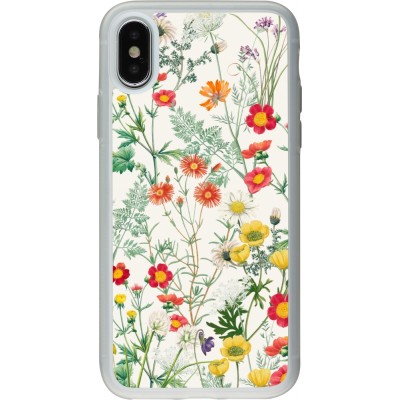 Coque iPhone X / Xs - Silicone rigide transparent Flora Botanical Wildlife