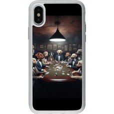 Coque iPhone X / Xs - Silicone rigide transparent Les pokerdogs