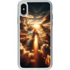 Coque iPhone X / Xs - Silicone rigide transparent Lueur Céleste Zenith