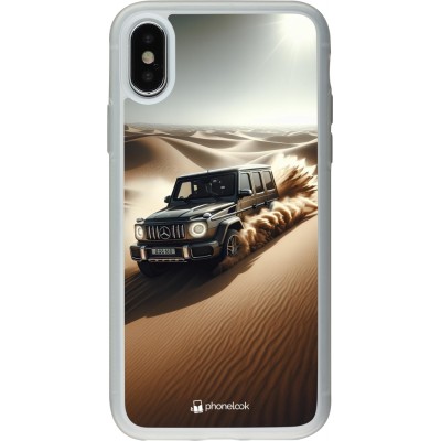 Coque iPhone X / Xs - Silicone rigide transparent Mercedes G Drift Desert