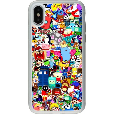 Coque iPhone X / Xs - Silicone rigide transparent Mixed cartoons