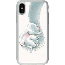 Coque iPhone X / Xs - Silicone rigide transparent Mom 1903