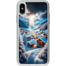 Coque iPhone X / Xs - Silicone rigide transparent Mont Neige Lumière