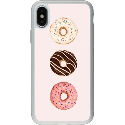 Coque iPhone X / Xs - Silicone rigide transparent Spring 23 donuts