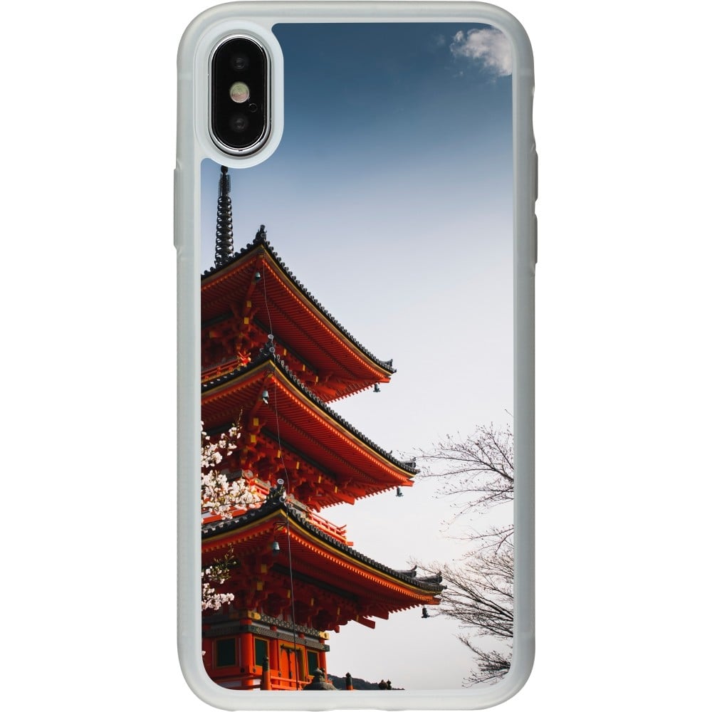 Coque iPhone X / Xs - Silicone rigide transparent Spring 23 Japan