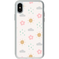 Coque iPhone X / Xs - Silicone rigide transparent Spring 23 weather