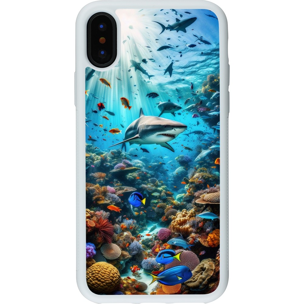 Coque iPhone X / Xs - Silicone rigide blanc Bora Bora Mer et Merveilles