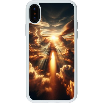 Coque iPhone X / Xs - Silicone rigide blanc Lueur Céleste Zenith