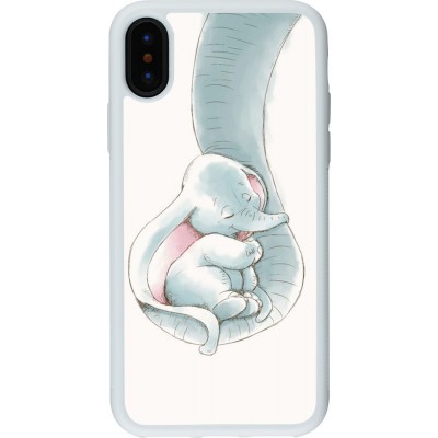 Coque iPhone X / Xs - Silicone rigide blanc Mom 1903