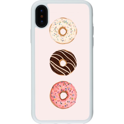 Coque iPhone X / Xs - Silicone rigide blanc Spring 23 donuts