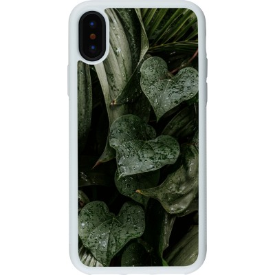 Coque iPhone X / Xs - Silicone rigide blanc Spring 23 fresh plants