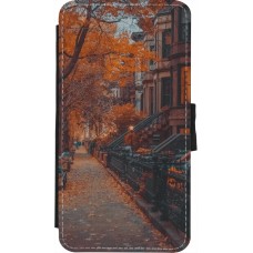 Coque iPhone X / Xs - Wallet noir Autumn 2024 city