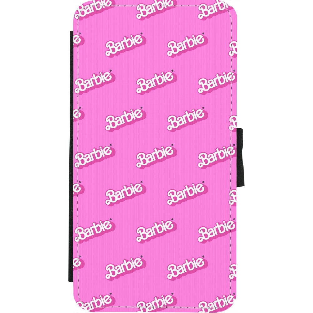 Coque iPhone X / Xs - Wallet noir Barbie Pattern