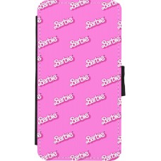 Coque iPhone X / Xs - Wallet noir Barbie Pattern