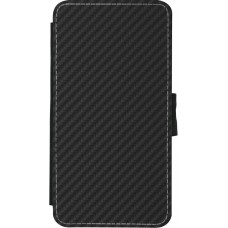 Coque iPhone X / Xs - Wallet noir Carbon Basic