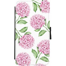 Coque iPhone X / Xs - Wallet noir Easter 2024 pink flowers