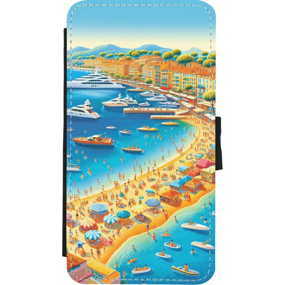 Coque iPhone X / Xs - Wallet noir French Riviera People