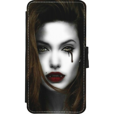 Coque iPhone X / Xs - Wallet noir Halloween 2023 gothic vampire