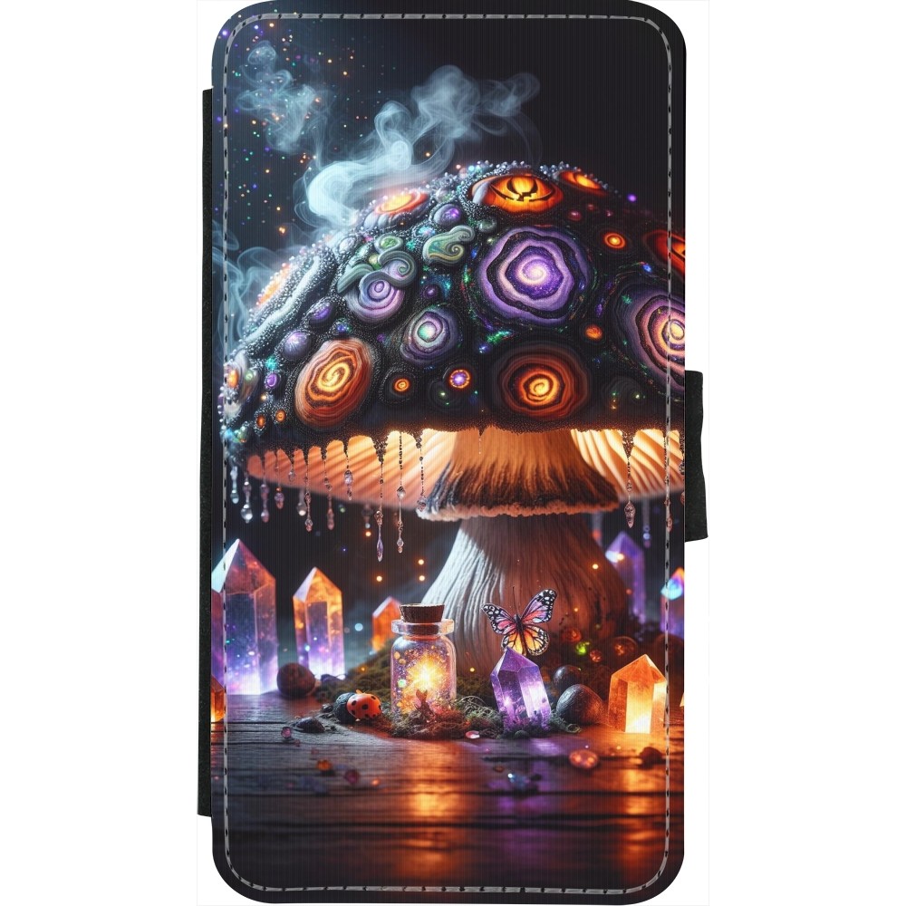 Coque iPhone X / Xs - Wallet noir Halloween Potion Magic