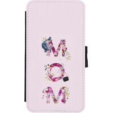 Coque iPhone X / Xs - Wallet noir Mom 2024 girly mom