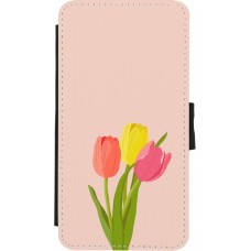 Coque iPhone X / Xs - Wallet noir Spring 23 tulip trio