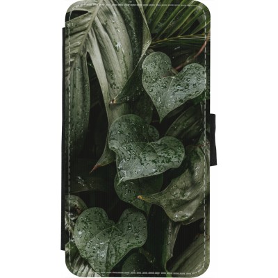 Coque iPhone X / Xs - Wallet noir Spring 23 fresh plants