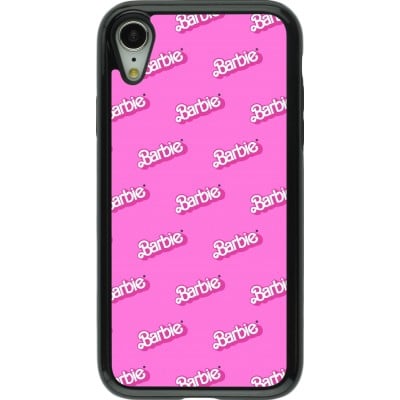 Coque iPhone XR - Hybrid Armor noir Barbie Pattern