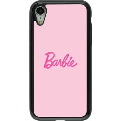 Coque iPhone XR - Hybrid Armor noir Barbie Text