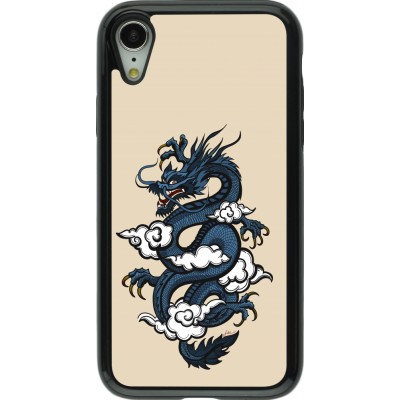 Coque iPhone XR - Hybrid Armor noir Blue Dragon Tattoo